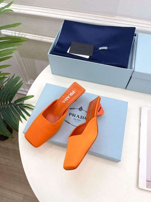 Prada 1I479N Women's Satin Mules Fashion Shoes P67320 - Euro 35=US 4 - View 1