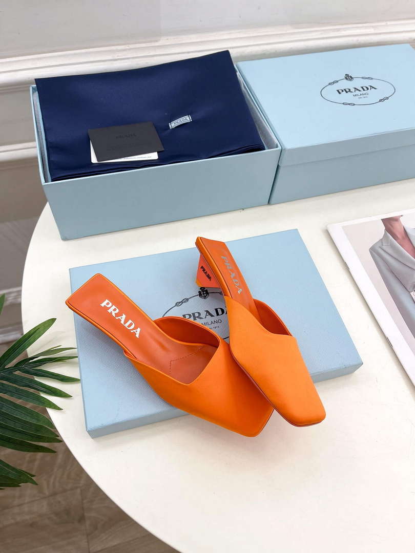 Prada 1I479N Women's Satin Mules Fashion Shoes P67320