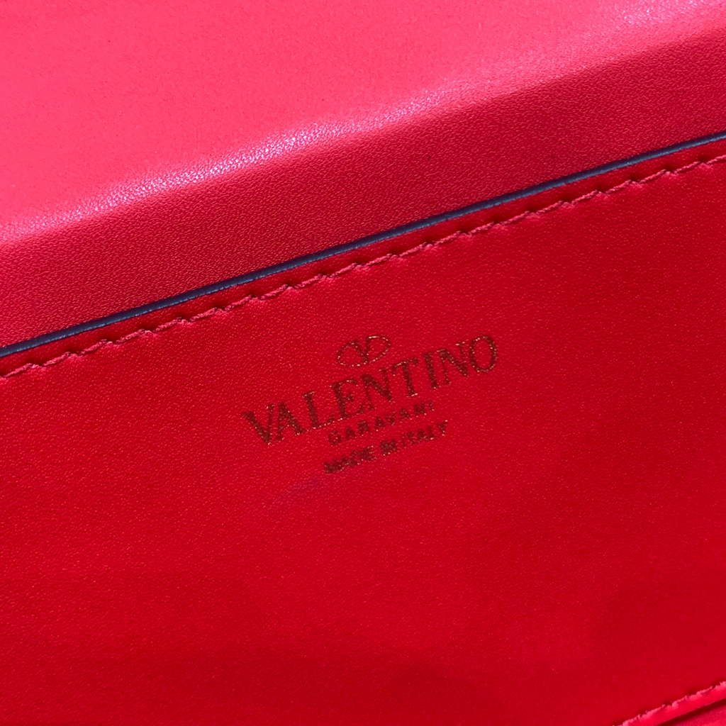 Valentino 7300 Rockstud Alcove Grainy Calfskin BOX Bag XW2B0J73 Black