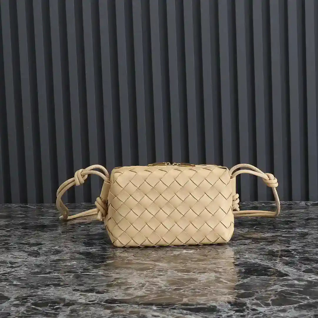Bottega Veneta BV 680254 Mini Loop Camera Bag Apricot