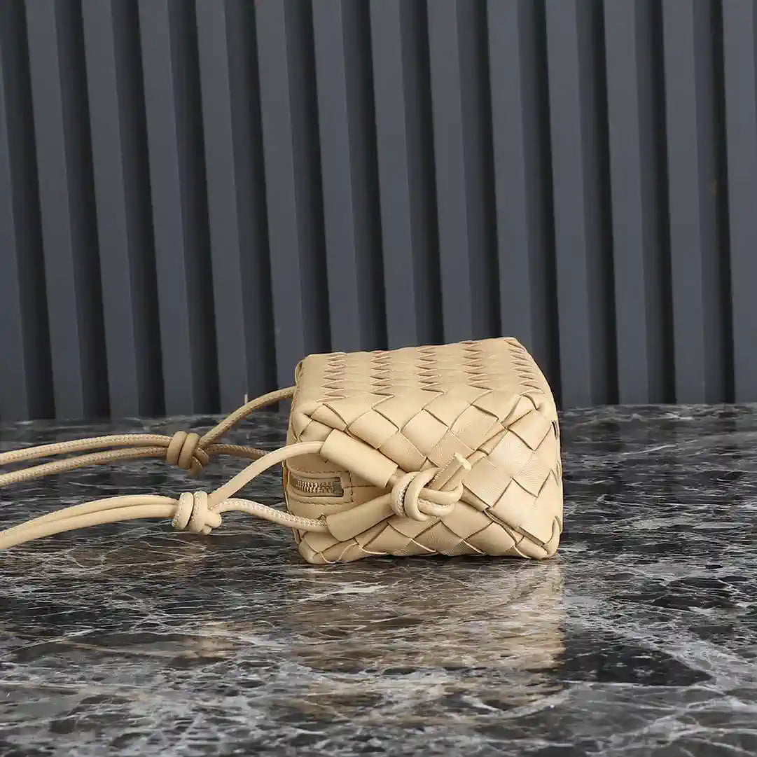 Bottega Veneta BV 680254 Mini Loop Camera Bag Apricot