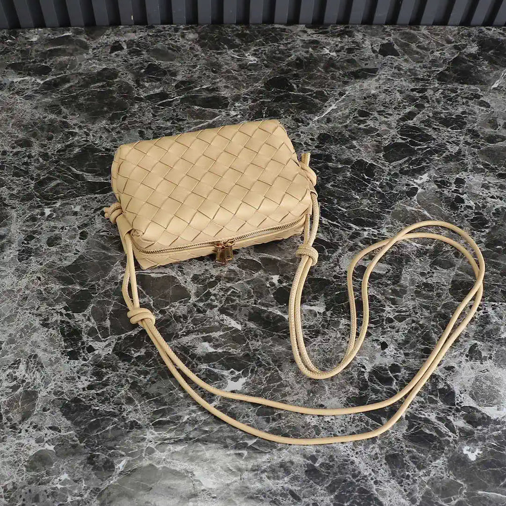 Bottega Veneta BV 680254 Mini Loop Camera Bag Apricot