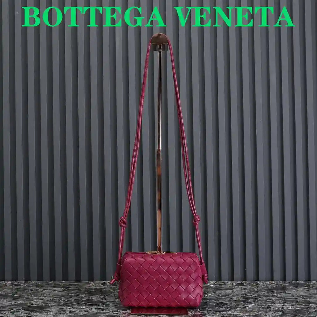 Bottega Veneta BV 680254 Mini Loop Camera Bag Rose Red