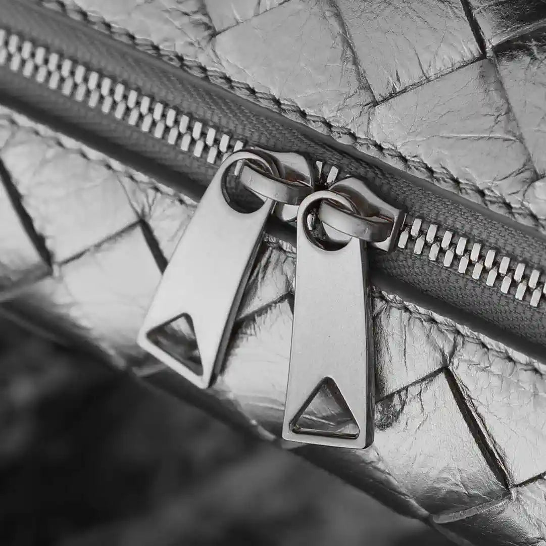 Bottega Veneta BV 680254 Mini Loop Camera Bag Silver