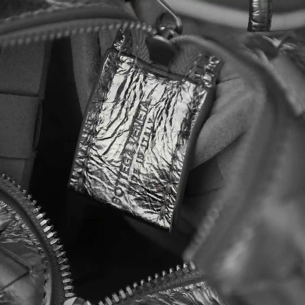 Bottega Veneta BV 680254 Mini Loop Camera Bag Silver