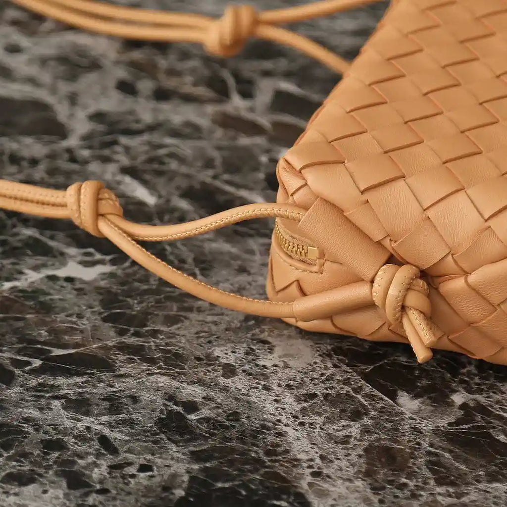 Bottega Veneta BV 680254 Mini Loop Camera Bag Brown