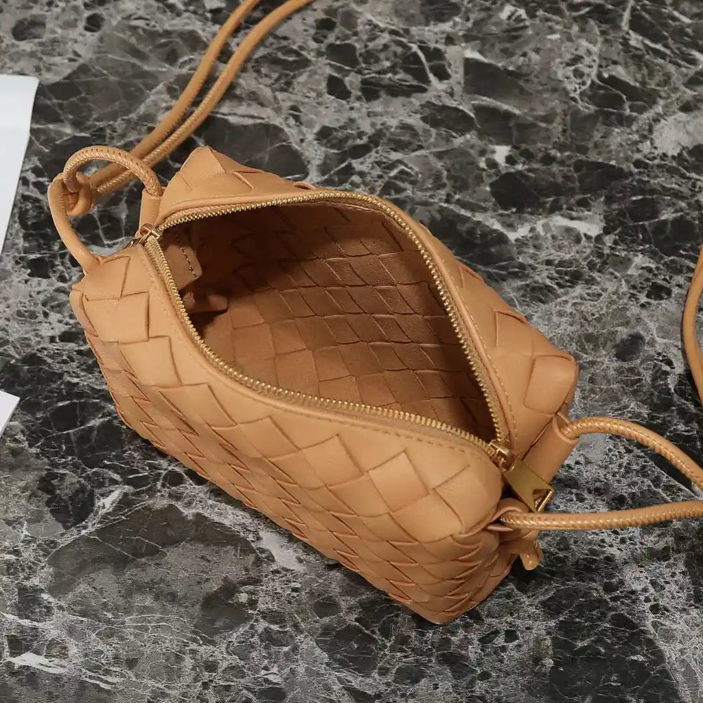 Bottega Veneta BV 680254 Mini Loop Camera Bag Brown