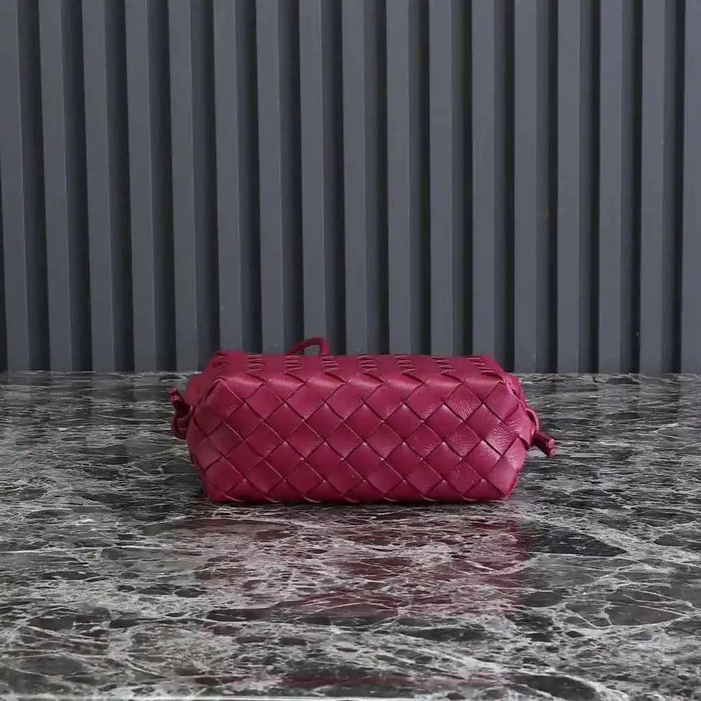 Bottega Veneta BV 680254 Mini Loop Camera Bag Rose Red