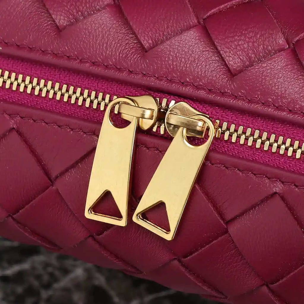 Bottega Veneta BV 680254 Mini Loop Camera Bag Rose Red