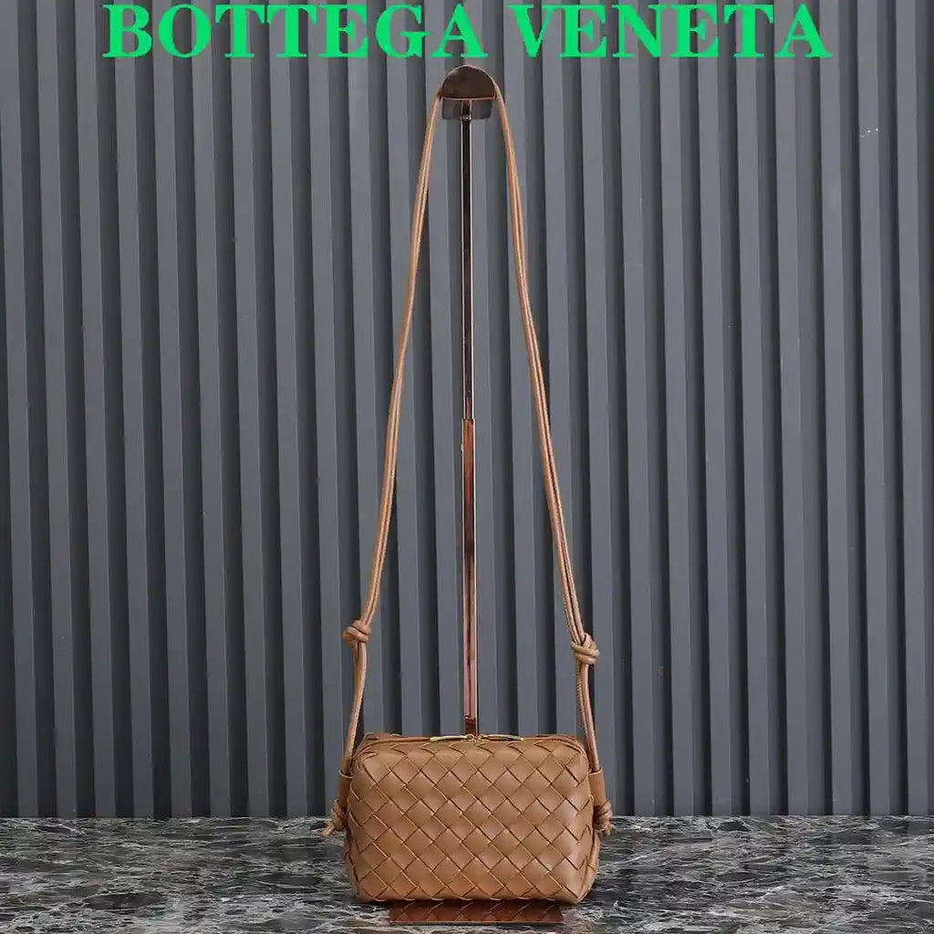 Bottega Veneta BV 680254 Mini Loop Camera Bag Tan