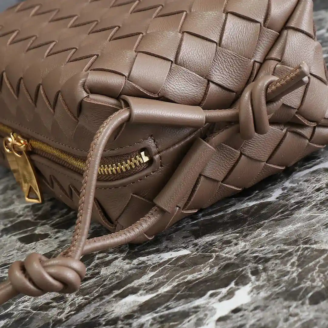 Bottega Veneta BV 680254 Mini Loop Camera Bag Dark Brown