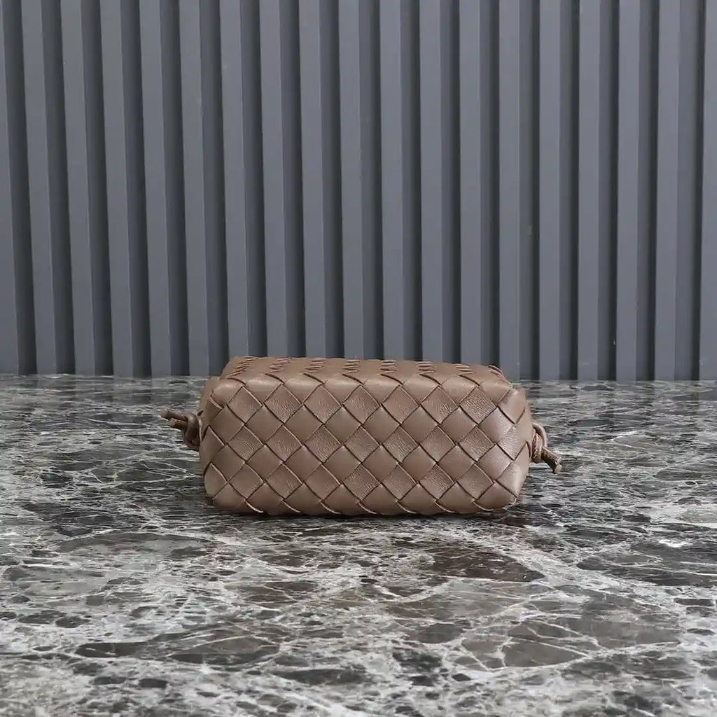 Bottega Veneta BV 680254 Mini Loop Camera Bag Dark Brown