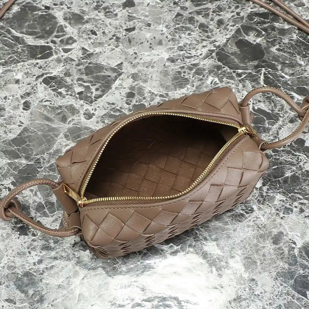 Bottega Veneta BV 680254 Mini Loop Camera Bag Dark Brown