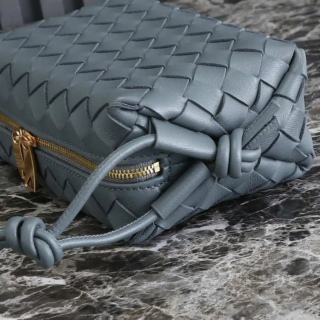 Bottega Veneta BV 680254 Mini Loop Camera Bag Blue
