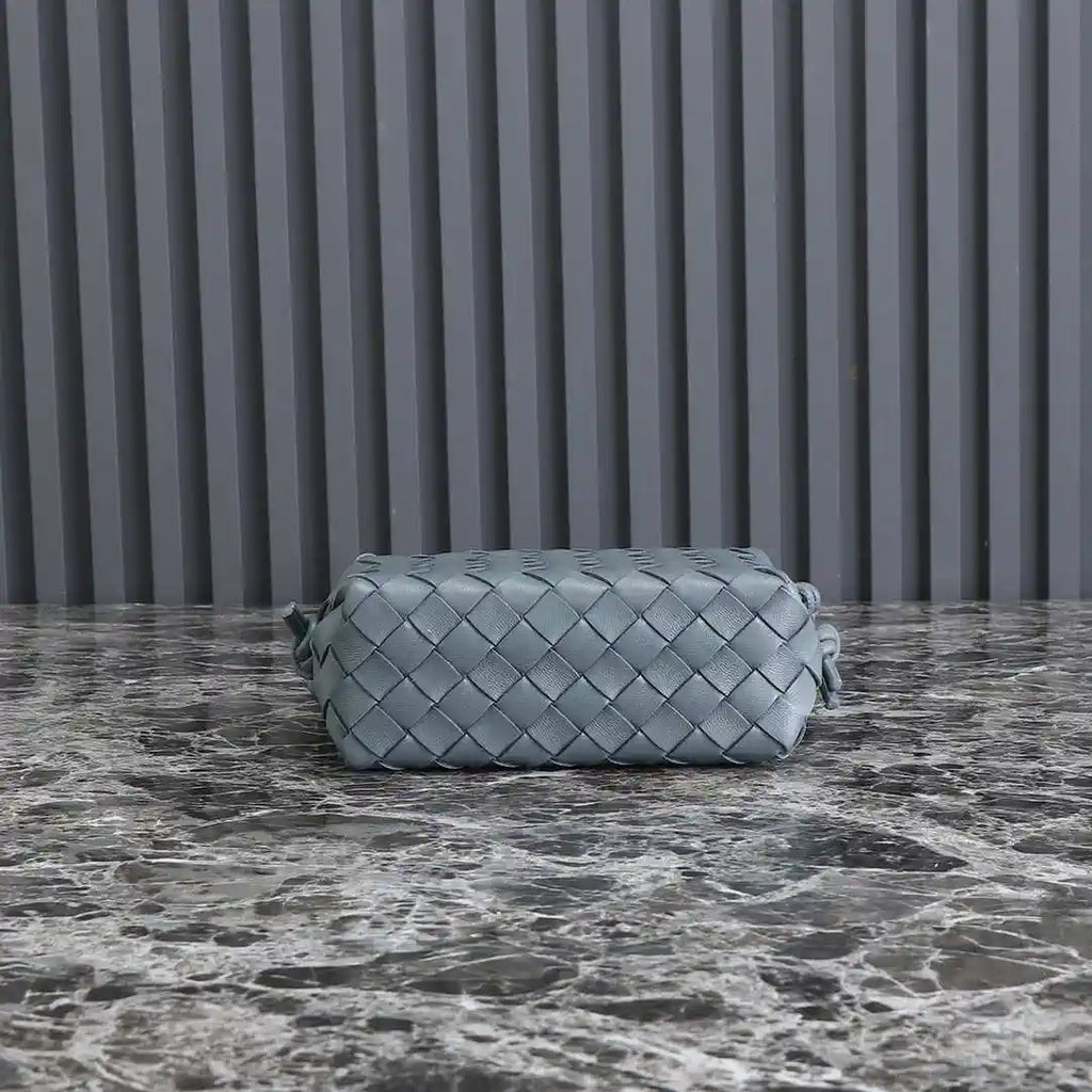 Bottega Veneta BV 680254 Mini Loop Camera Bag Blue