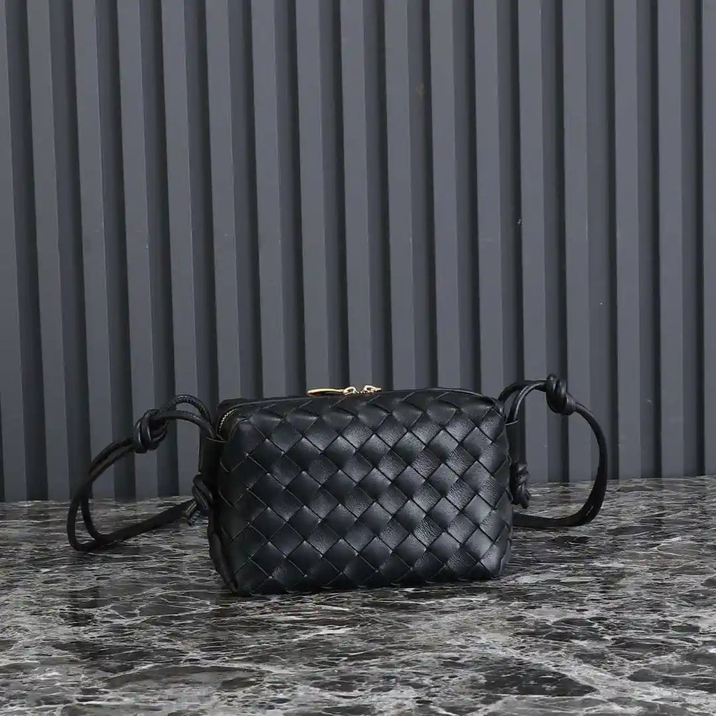 Bottega Veneta BV 680254 Mini Loop Camera Bag Black