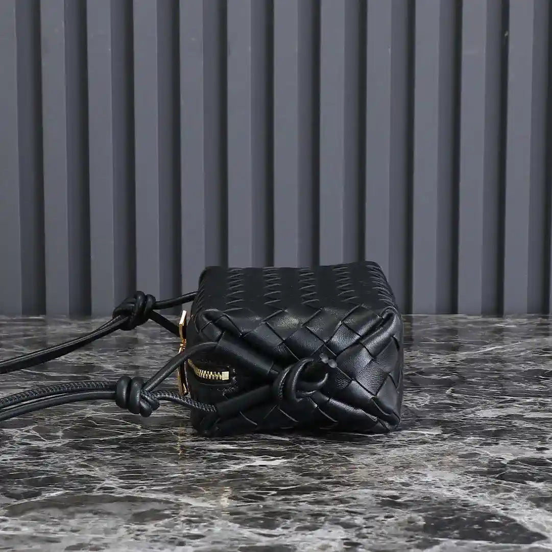 Bottega Veneta BV 680254 Mini Loop Camera Bag Black