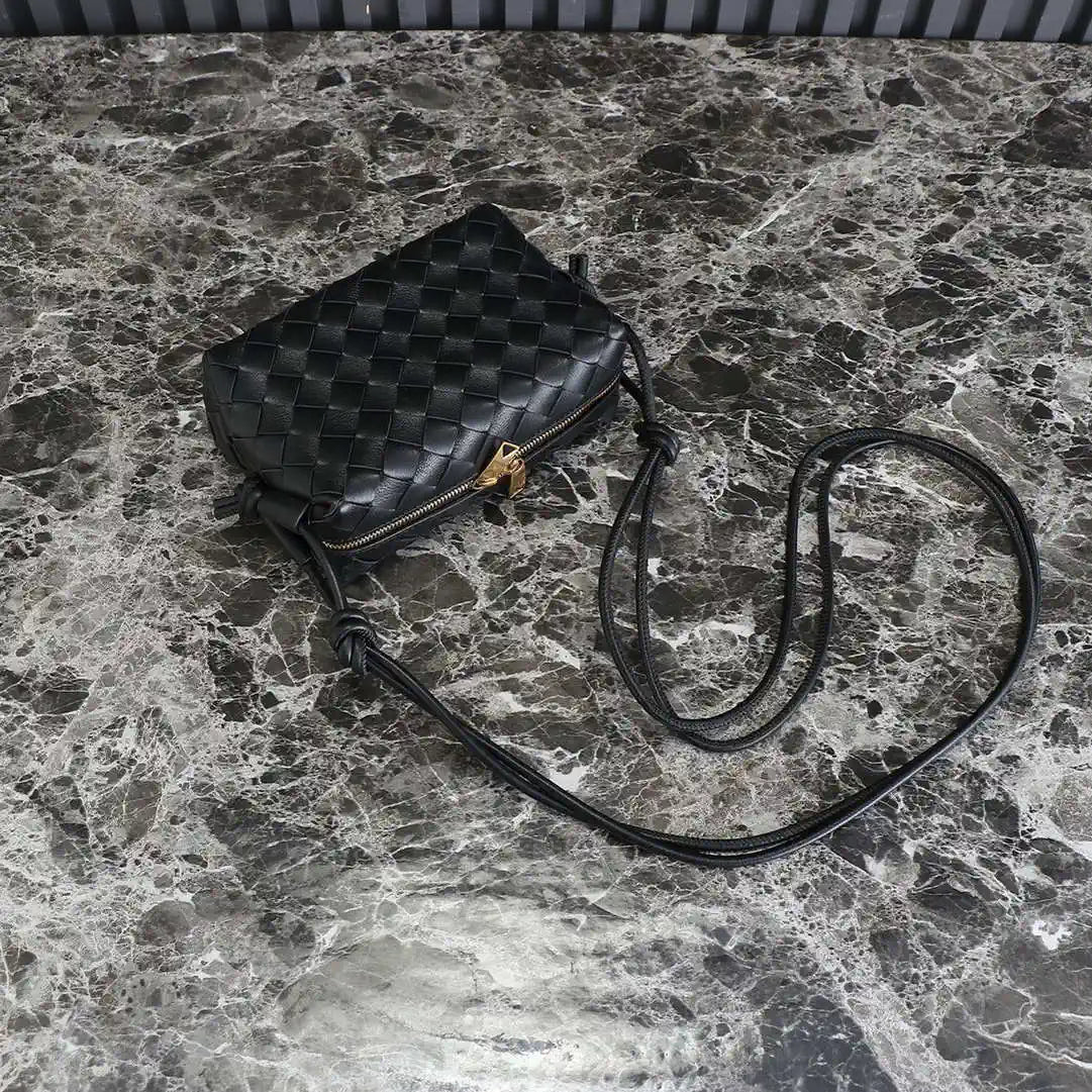 Bottega Veneta BV 680254 Mini Loop Camera Bag Black