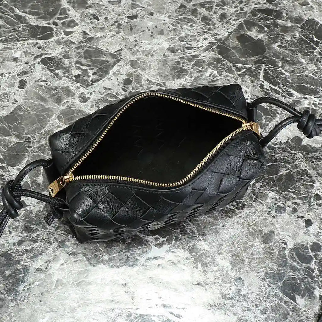 Bottega Veneta BV 680254 Mini Loop Camera Bag Black