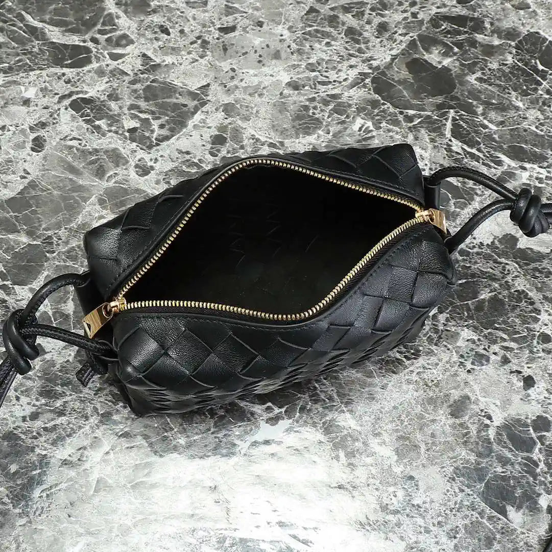 Bottega Veneta BV 680254 Mini Loop Camera Bag Black