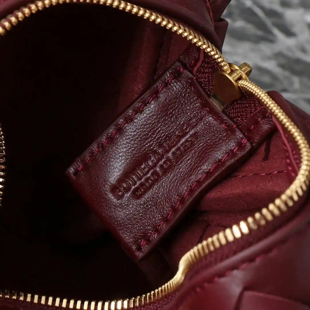 Bottega Veneta BV 680254 Mini Loop Camera Bag Wine Red