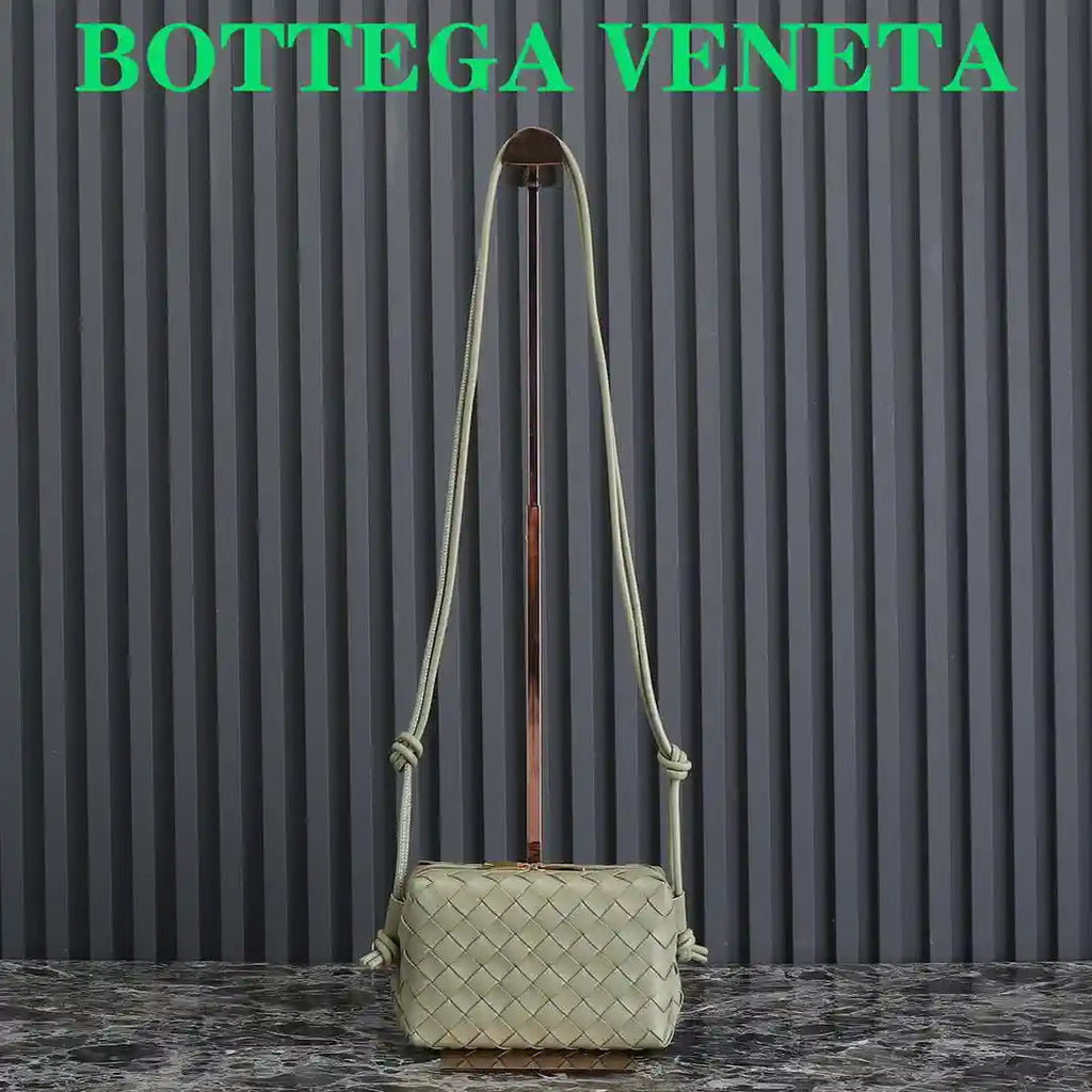 Bottega Veneta BV 680254 Mini Loop Camera Bag Travertine