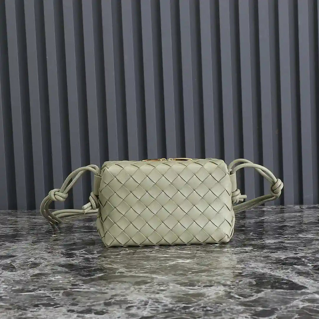 Bottega Veneta BV 680254 Mini Loop Camera Bag Travertine