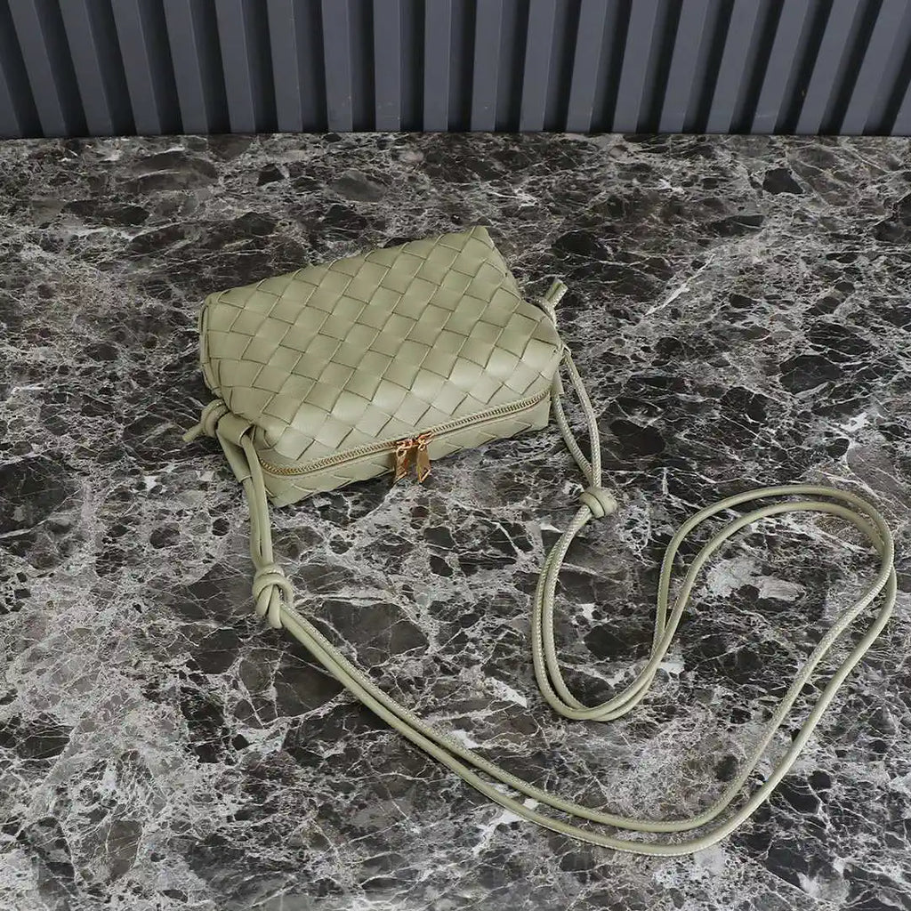 Bottega Veneta BV 680254 Mini Loop Camera Bag Travertine