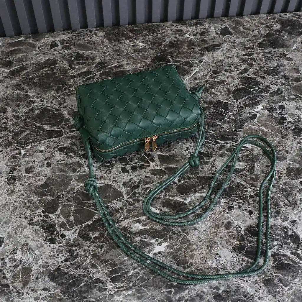 Bottega Veneta BV 680254 Mini Loop Camera Bag Dark Green