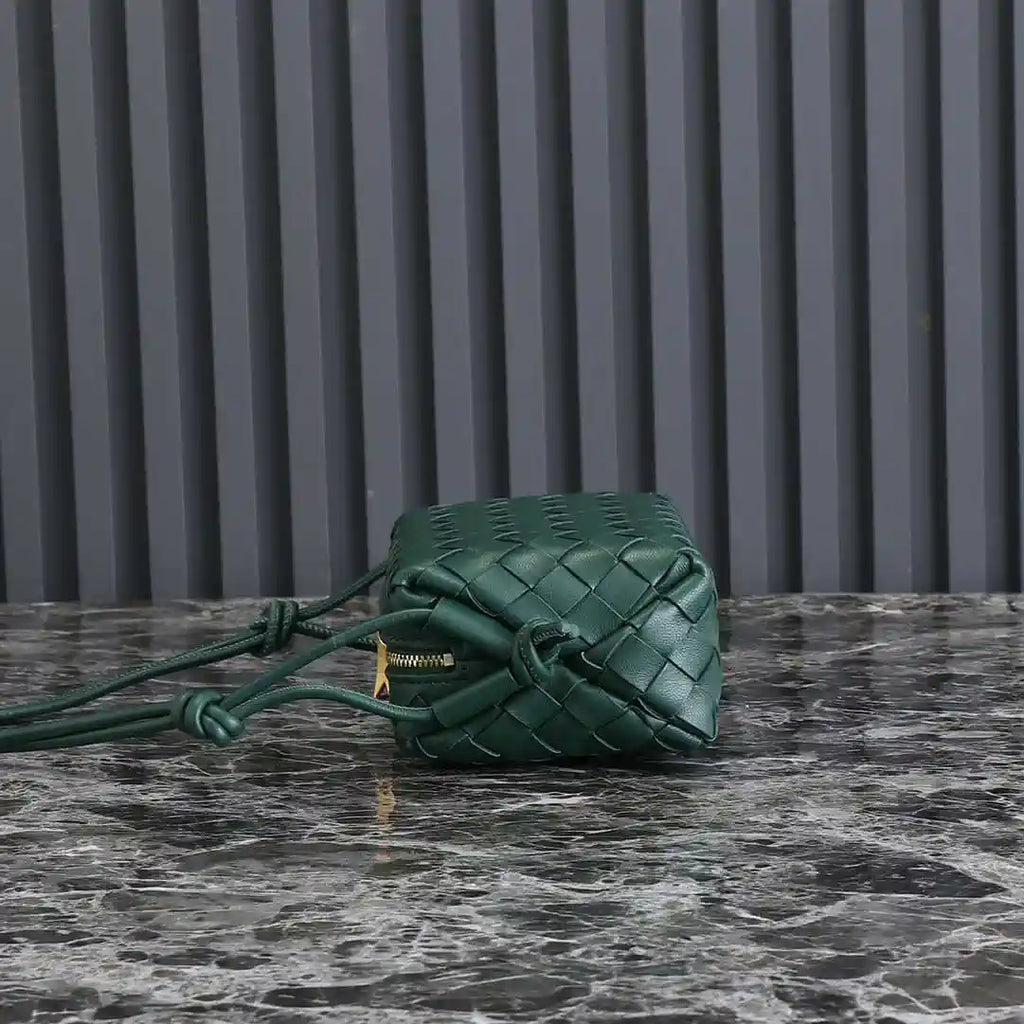 Bottega Veneta BV 680254 Mini Loop Camera Bag Dark Green