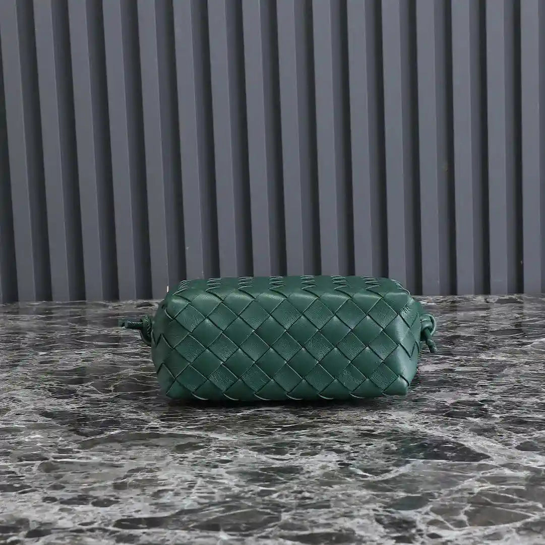 Bottega Veneta BV 680254 Mini Loop Camera Bag Dark Green