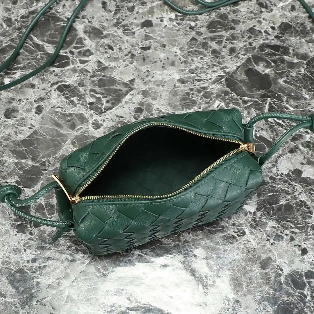 Bottega Veneta BV 680254 Mini Loop Camera Bag Dark Green