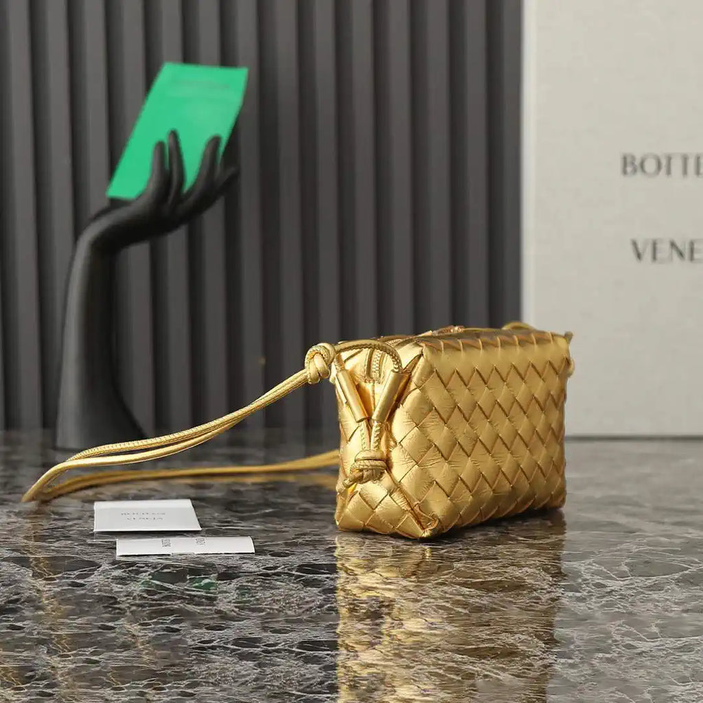Bottega Veneta BV 680254 Mini Loop Camera Bag gold