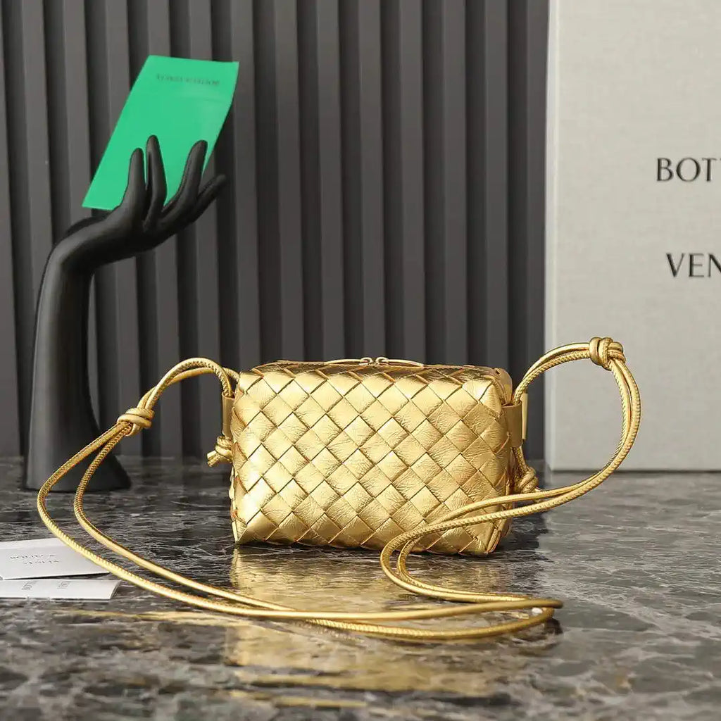 Bottega Veneta BV 680254 Mini Loop Camera Bag gold