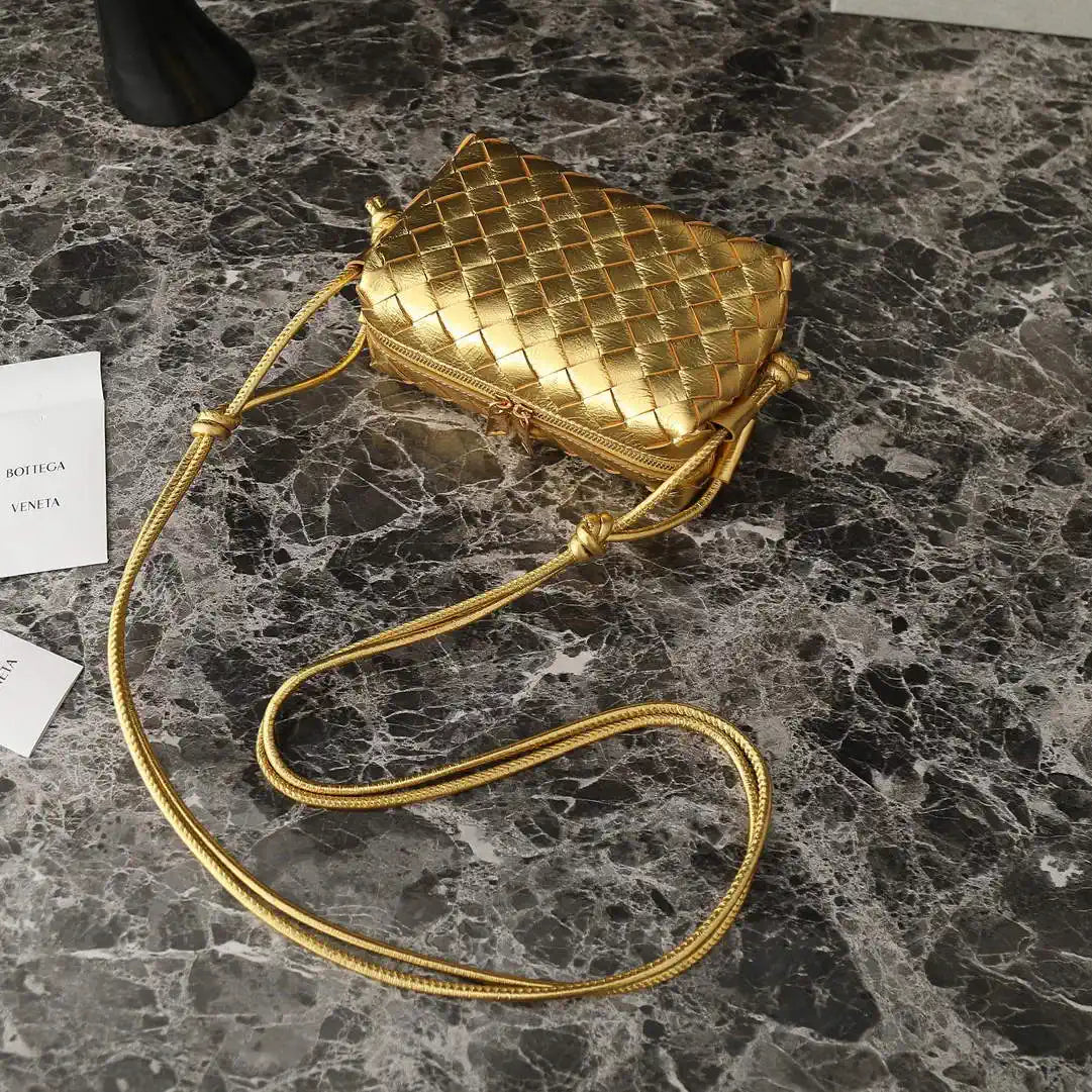 Bottega Veneta BV 680254 Mini Loop Camera Bag gold