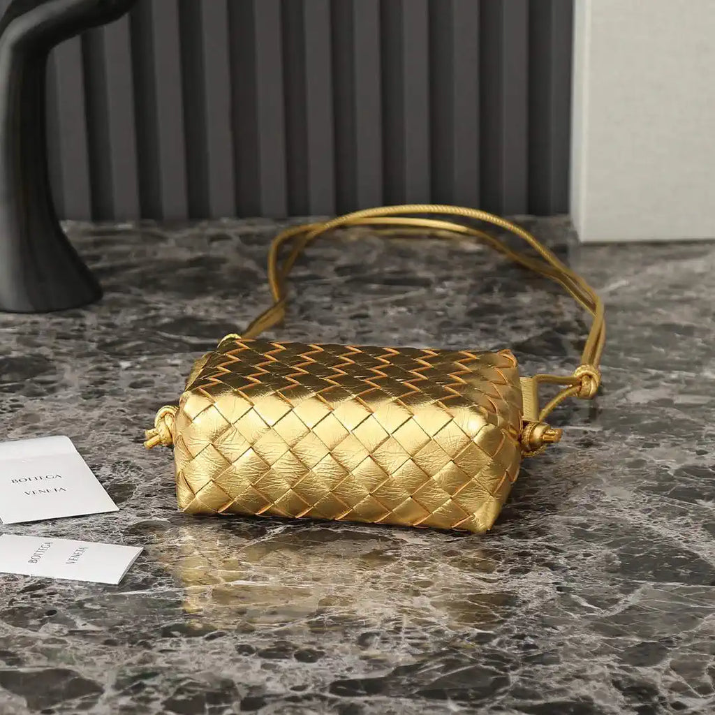 Bottega Veneta BV 680254 Mini Loop Camera Bag gold