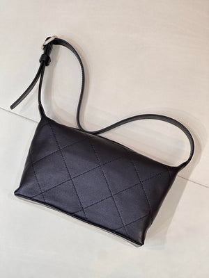 Chanel AS6138 Hobo Handbag Shiny Lambskin & Gold-Tone Metal Black - Default Title - View 9