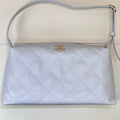 Chanel AS6139 Large Hobo Handbag Shiny Lambskin & Gold-Tone Metal Light Purple - Default Title - View 1