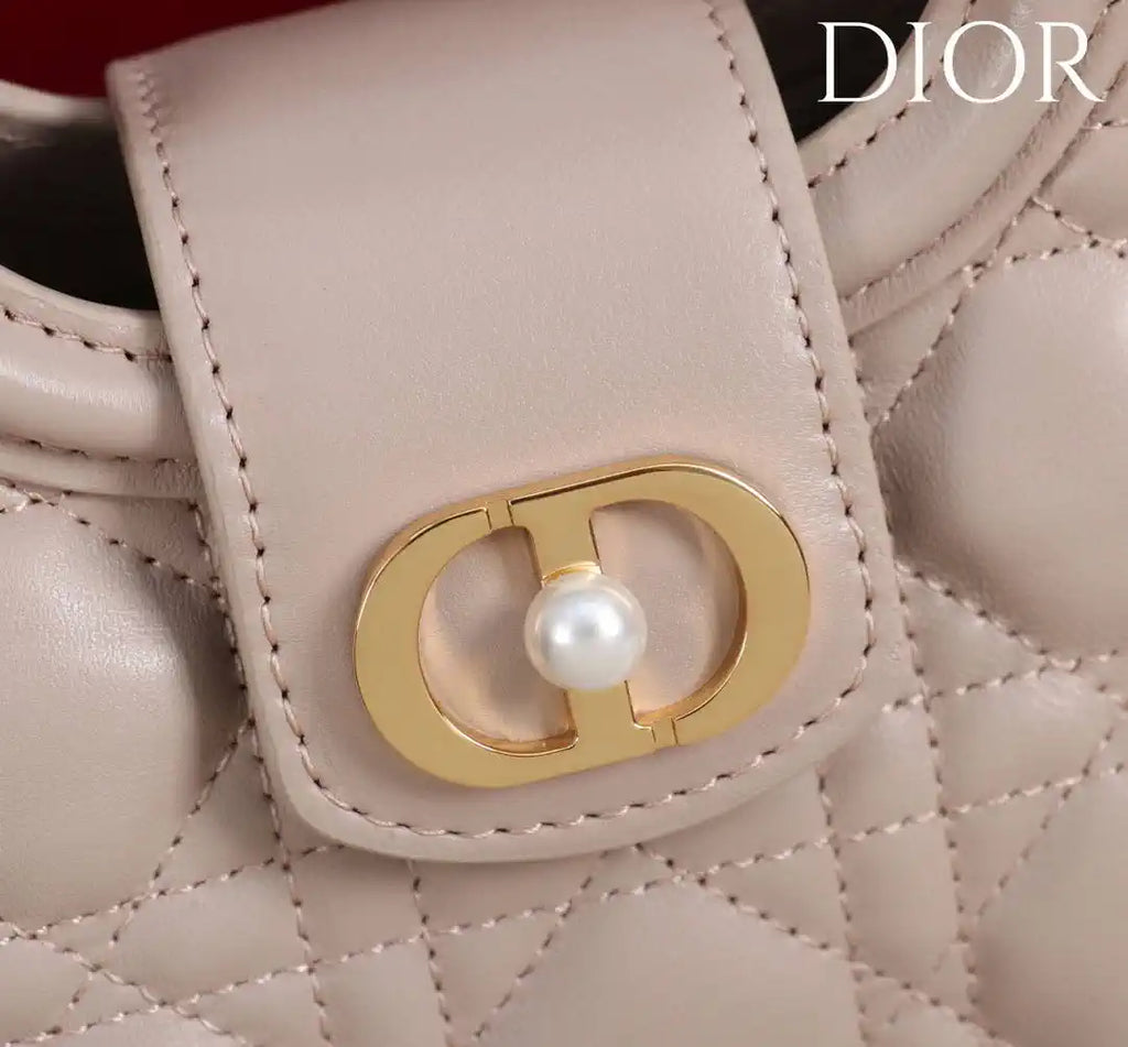 Dior Jolie Top Handle Mini Bag Nude Pink Cannage Lambskin S3123UNJB_M900