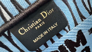 Dior M1265 Small Book Tote Blue and Black Miss Dior Allover Embroidery M9635 - Default Title - View 9
