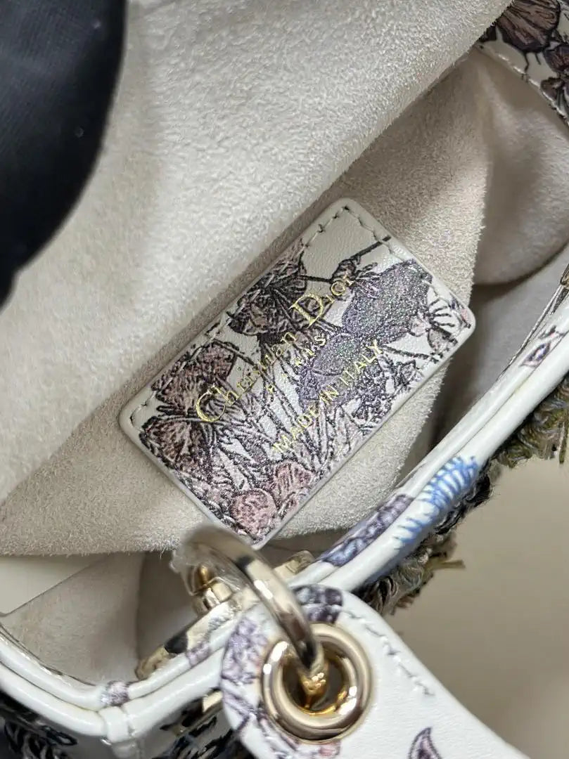 Dior S0856 Christian Dior Micro Lady Dior with Small Trunk Multicolor Embroidered Calfskin