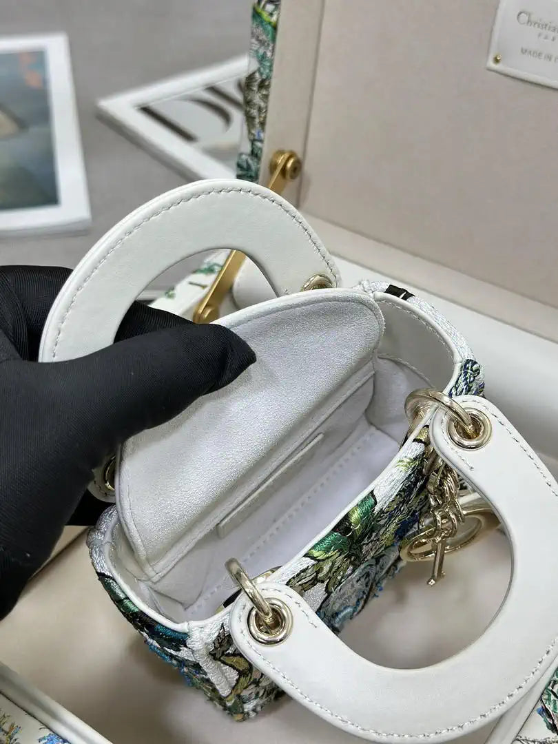 Dior S0856 Micro Lady Dior with Small Trunk Multicolor Embroidered Calfskin Mbox002