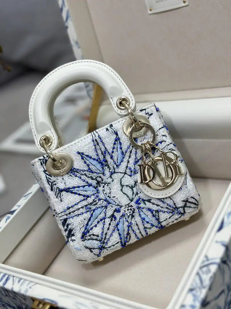 Dior S0856 Micro Lady Dior with Small Trunk Multicolor Embroidered Calfskin Mbox003