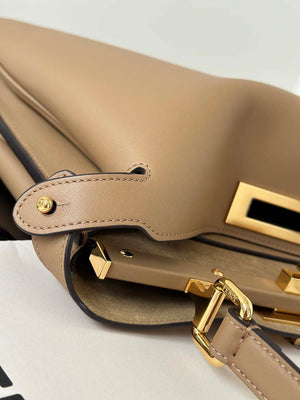 Fendi 8BN353AOVHF19P8 Peekaboo Soft Medium Cappuccino-coloured leather bag 80172 - Default Title - View 5