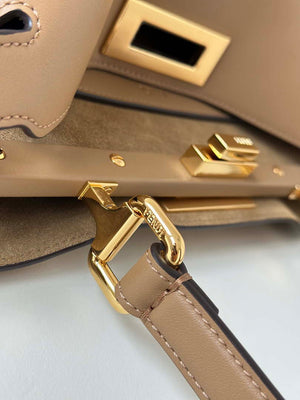 Fendi 8BN353AOVHF19P8 Peekaboo Soft Medium Cappuccino-coloured leather bag 80172 - Default Title - View 8