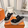 Hermes Women H242111ZvDI380 High heel espadrille in Nappa leather H90012 - 35 - View 1