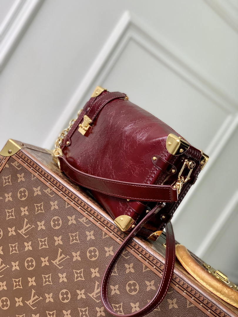 Louis Vuitton LV M26305 Side Trunk MM Bag Wine Red