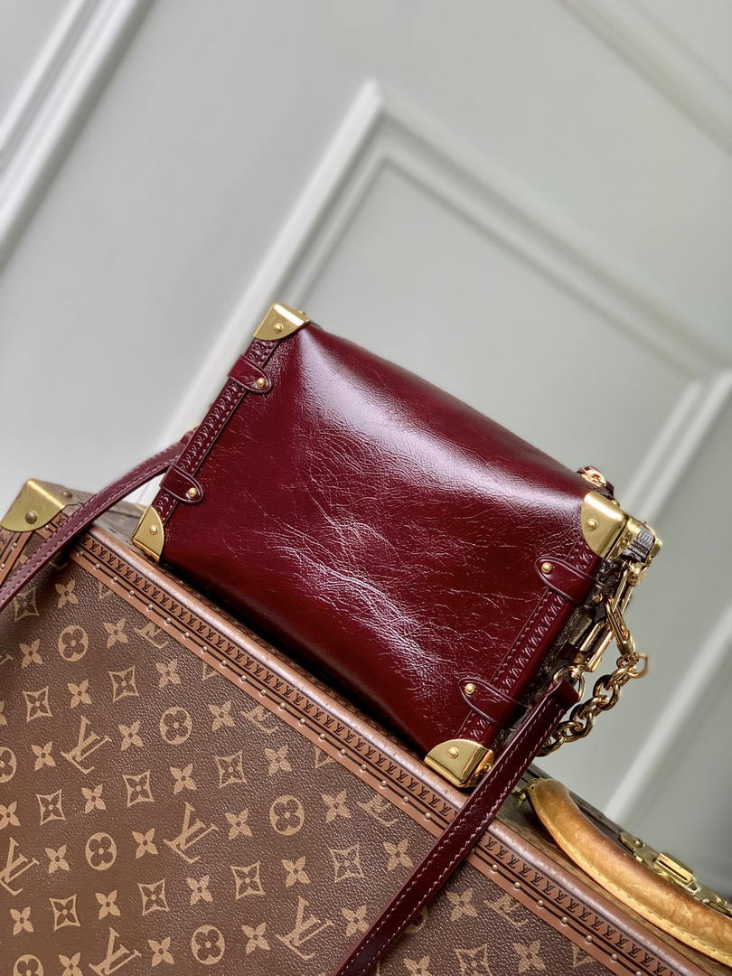 Louis Vuitton LV M26305 Side Trunk MM Bag Wine Red