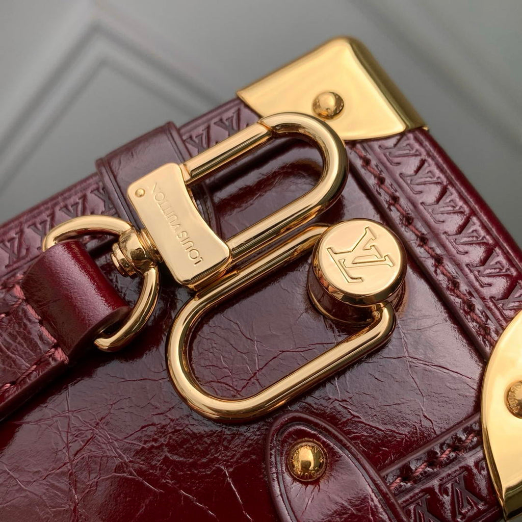 Louis Vuitton LV M26305 Side Trunk MM Bag Wine Red