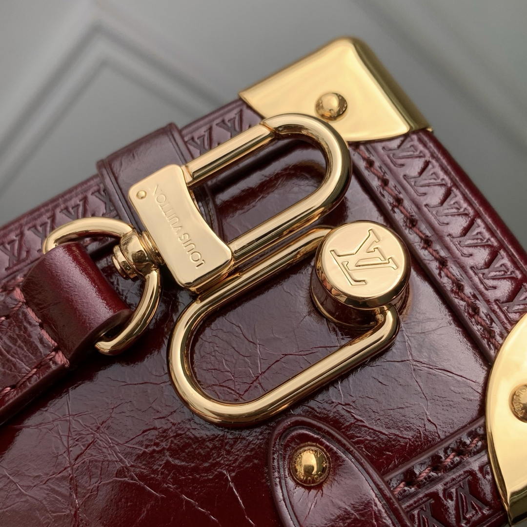 Louis Vuitton LV M26305 Side Trunk MM Bag Wine Red